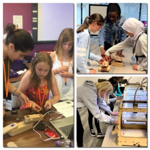Peer to peer learning: Girls on coding workshops together